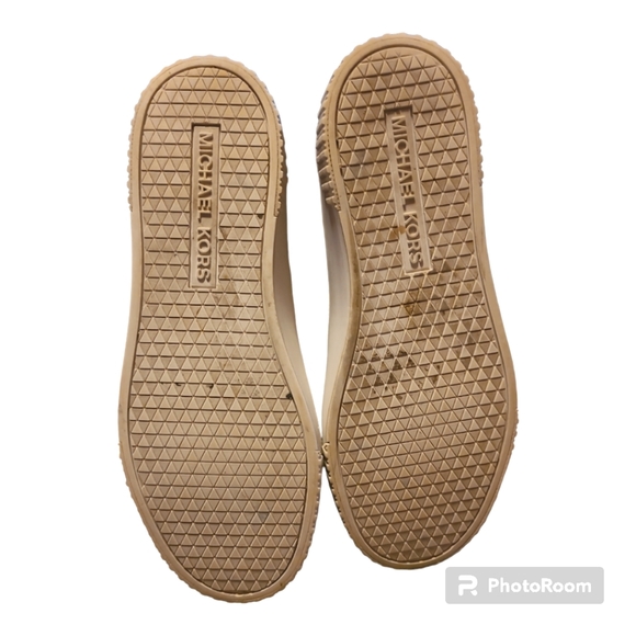 Michael Kors* Oscar* Sneakers* Leather Uppers* Cream/Leopard* Sz 9 - Picture 5 of 6